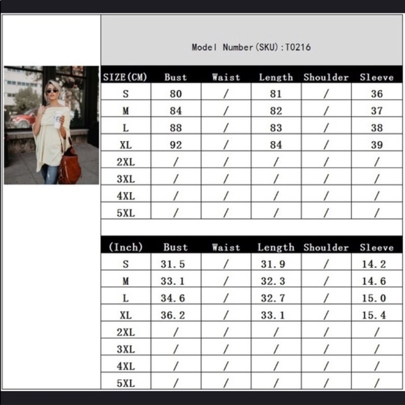 Off-Shoulder Top Sweater/Cape / Poncho - Picture 7 of 8